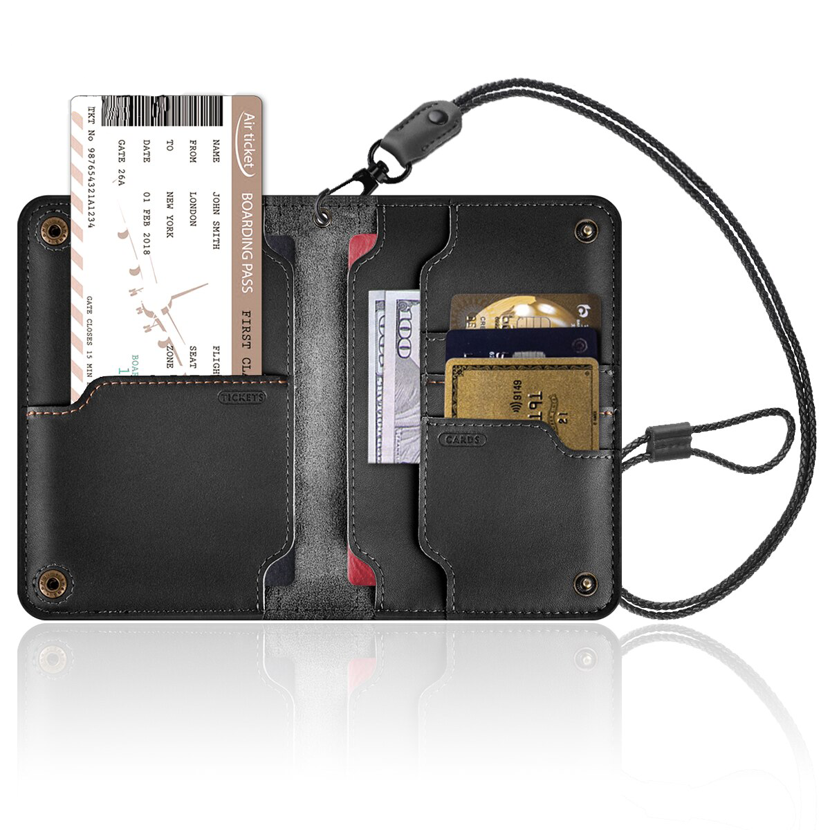 Leather Passport & Accessory Organizer