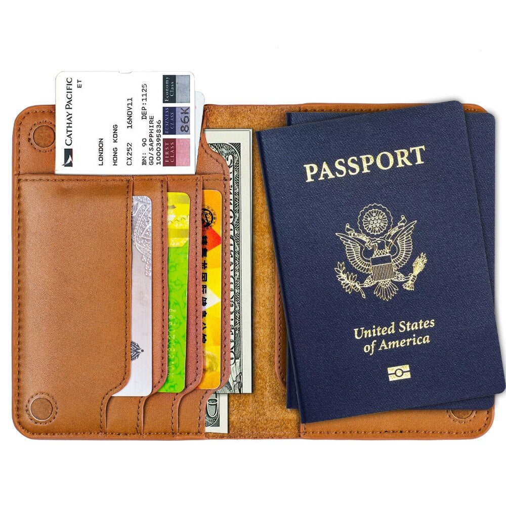 Leather Passport & Accessory Organizer